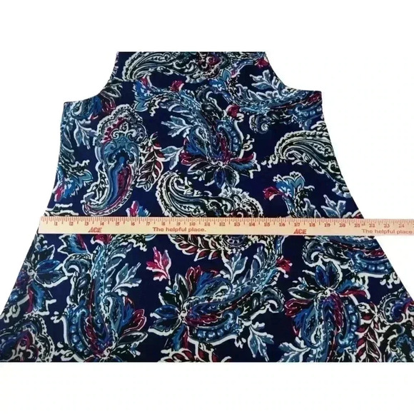 Nine West Womens Mini Dress Multicolor Round Neck Sleeveless Back Zip 10 - Picture 5 of 10